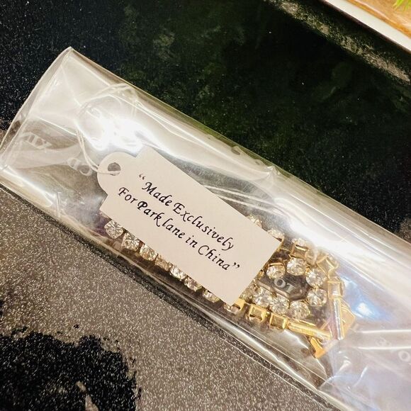 Vintage Park Lane Gold Clear Rhinestone Sparkly Dainty Tennis Bracelet NWT 1390 - Picture 10 of 12